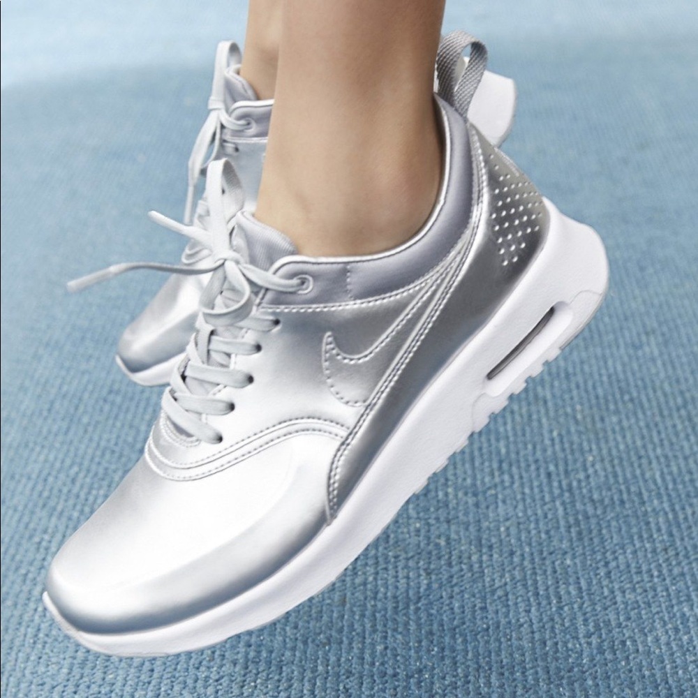 NWOT Nike Air Max Thea Metallic Silver